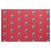 Aztec Tribal Symbol Red Pattern Fabric Stoff (Fat Quarter (45,7 x 55,9 cm))