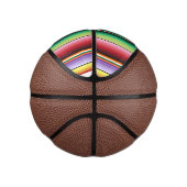 Aztec Tribal Traditionelle Textilfarben Linie m Mini Basketball (Rechts)