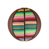 Aztec Tribal Traditionelle Textilfarben Linie m Mini Basketball (Vertikal)