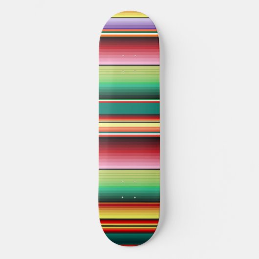 Aztec Tribal Traditionelle Textilfarben Linie m Skateboard (Vorderseite)