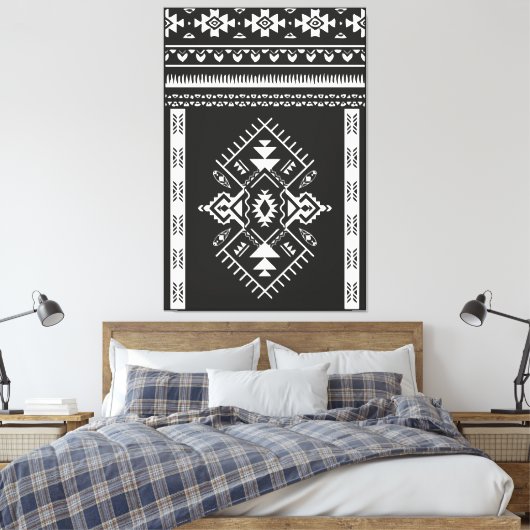 AZTEC TRIBAL - überzogene Canvas Leinwanddruck (Insitu (Schlafzimmer))