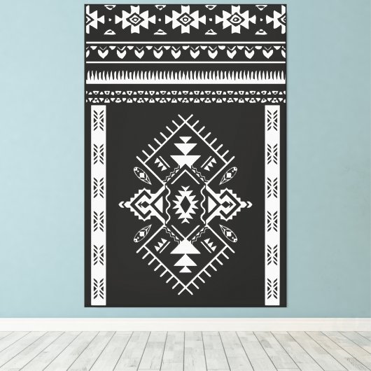 AZTEC TRIBAL - überzogene Canvas Leinwanddruck (Insitu (Holzboden))