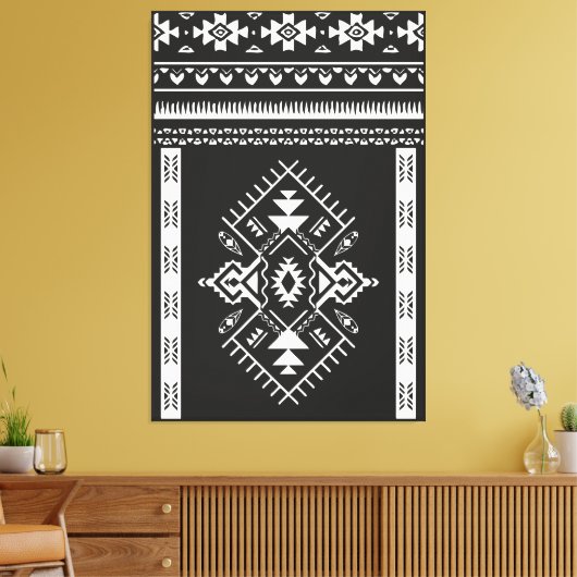 AZTEC TRIBAL - überzogene Canvas Leinwanddruck (Insitu (Wohnzimmer))