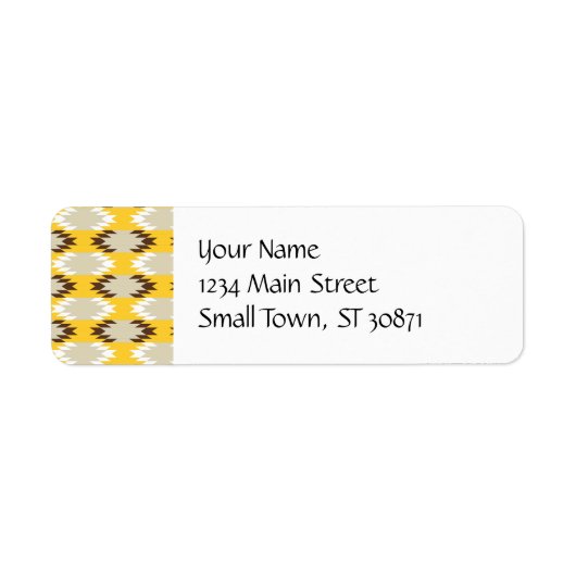 Aztec Tribal Yellow Brown Indianerdesigns (Vorne)