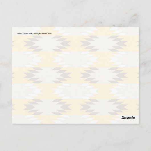Aztec Tribal Yellow Brown Indianerdesigns Postkarte (Rückseite)