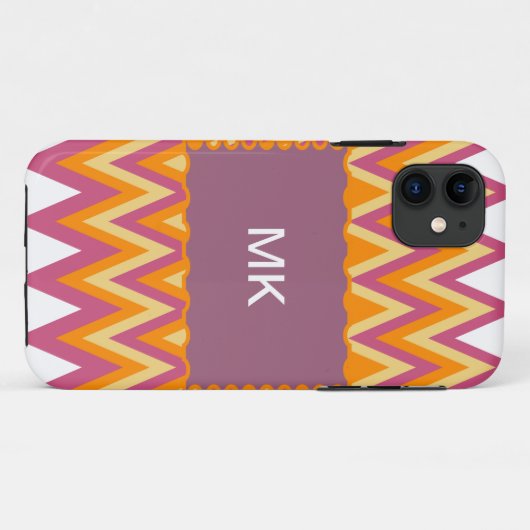 Aztec Tribal ZigZag Case-Mate iPhone Hülle (Rückseite (Horizontal))