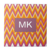 Aztec Tribal ZigZag Fliese (Vorderseite)