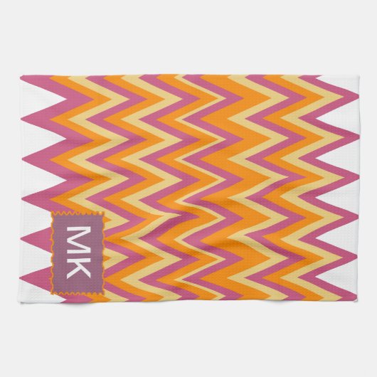 Aztec Tribal ZigZag Geschirrtuch (Horizontal)