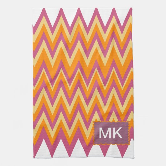 Aztec Tribal ZigZag Geschirrtuch (Vertikal)