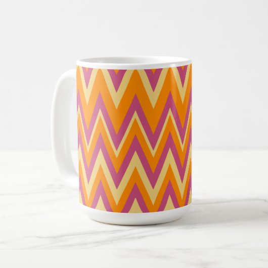 Aztec Tribal ZigZag Kaffeetasse (Vorderseite Links)