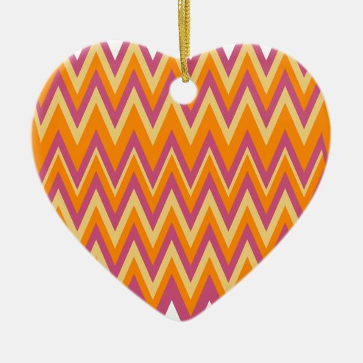 Aztec Tribal ZigZag Keramik Ornament (Vorne)