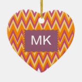 Aztec Tribal ZigZag Keramik Ornament (Vorne)