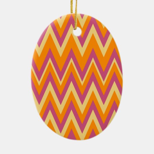 Aztec Tribal ZigZag Keramikornament (Hinten)