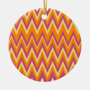 Aztec Tribal ZigZag Keramikornament