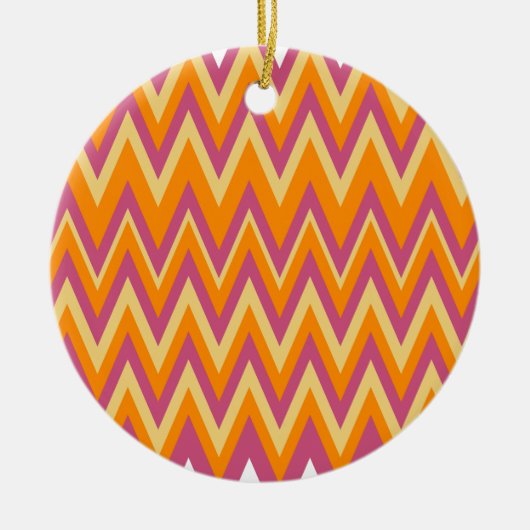 Aztec Tribal ZigZag Keramikornament (Vorne)