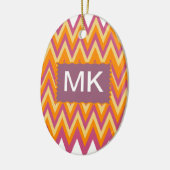 Aztec Tribal ZigZag Keramikornament (Links)