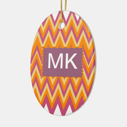 Aztec Tribal ZigZag Keramikornament (Links)