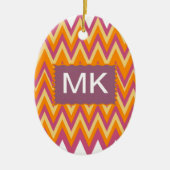 Aztec Tribal ZigZag Keramikornament (Vorne)