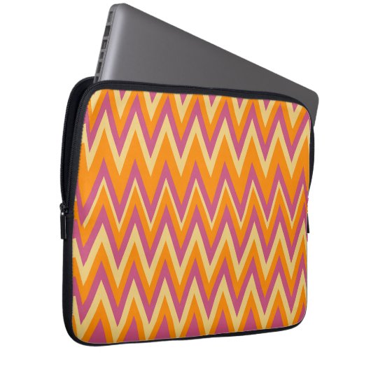 Aztec Tribal ZigZag Laptopschutzhülle (Vorne Rechts)