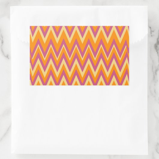 Aztec Tribal ZigZag Rechteckiger Aufkleber (Tasche)