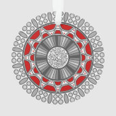 Aztec trifft Alien Akrylenschmuck Ornament (Rückseite)