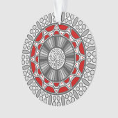 Aztec trifft Alien Akrylenschmuck Ornament (Vorderseite)