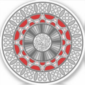 Aztec trifft Alien Contour Sticker (Vorderseite)