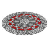 Aztec trifft Alien Glass Cutting Board Schneidebrett (Ecke)