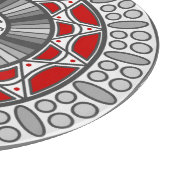 Aztec trifft Alien Glass Cutting Board Schneidebrett (Ecke)