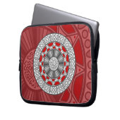 Aztec trifft Alien Laptop Case (Vorderseite Links)