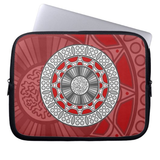 Aztec trifft Alien Laptop Case (Vorderseite)