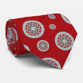 Aztec trifft Alien Men's Neck Tie Krawatte (Gerollt)