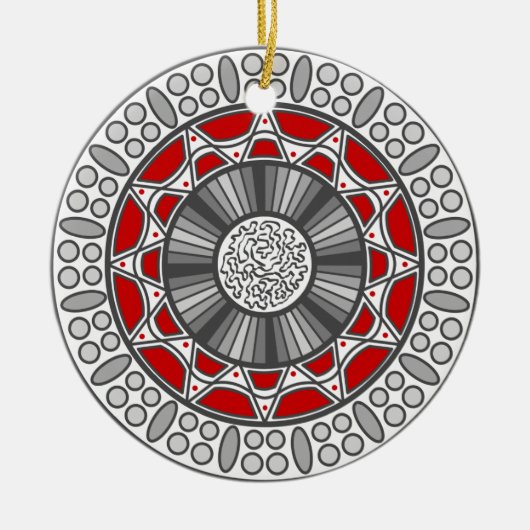 Aztec trifft Alien Ornament (Vorne)