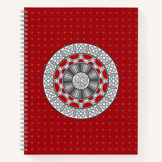 Aztec trifft Alien Spiral Notebook Notizbuch (Vorderseite)