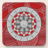 Aztec trifft Alien Square Untersetzer (Vorderseite)