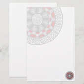 Aztec trifft Alien Stationery Briefpapier (Vorne/Hinten)