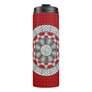 Aztec trifft Alien Thermal Tumbler Thermosbecher