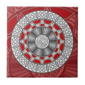 Aztec trifft Alien Tile Fliese (Vorderseite)