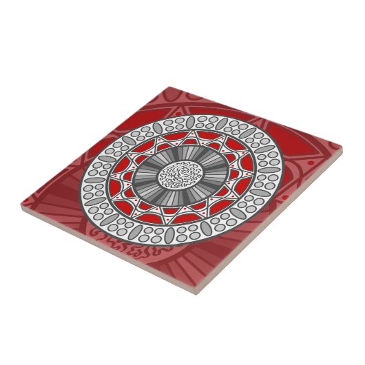 Aztec trifft Alien Tile Fliese (Seite)