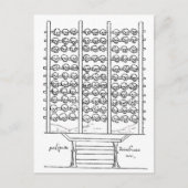 Aztec Tzompantli Skull Rack Codex Duran Postkarte (Vorderseite)