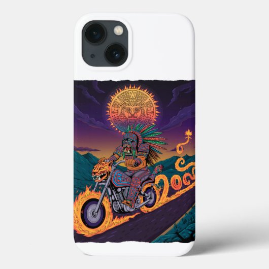 Aztec Warrior Biker | Feuerwehrmann & Jaguar Case-Mate iPhone Hülle (Rückseite)
