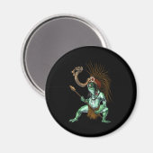 Aztec Warrior Deity Cueyatl Magnet (Vorderseite/Rückseite)