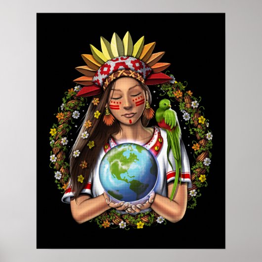 Aztec Warrior Goddess Poster (Vorne)