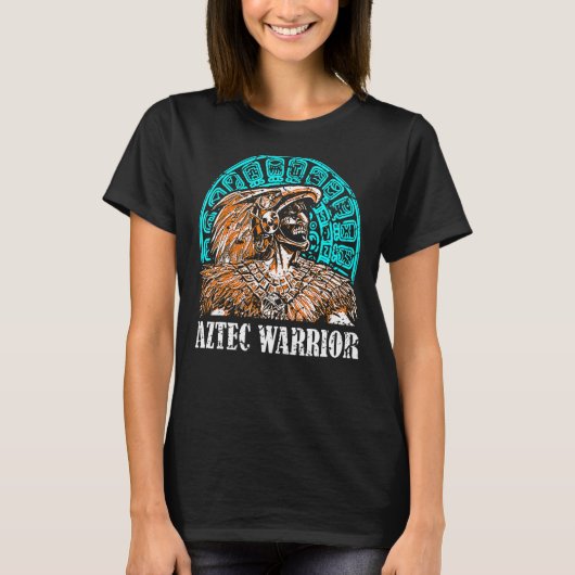 Aztec Warrior King Mexican Native Art Maya Mayans T-Shirt (Vorderseite)