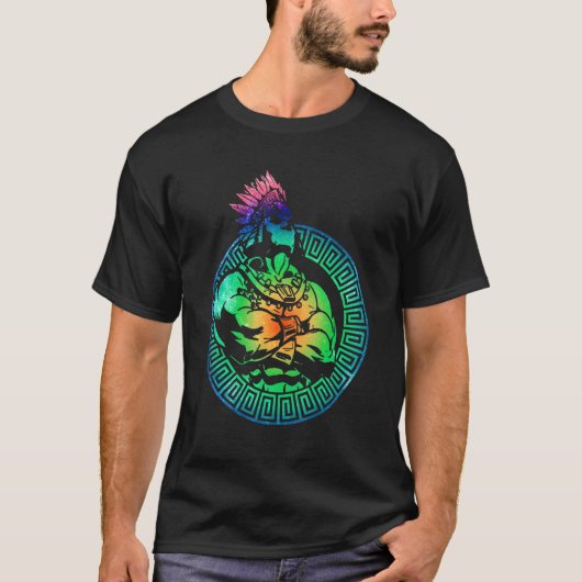 Aztec Warrior King Mexican Native Art Mayans Art T-Shirt (Vorderseite)