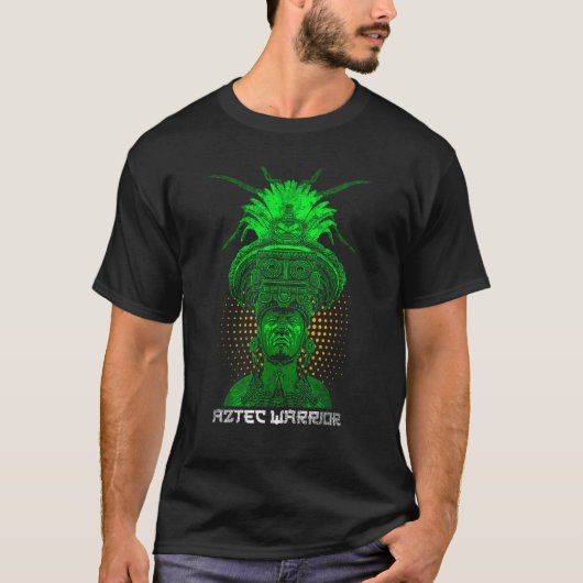 Aztec Warrior King Mexico Native Aztec Art Mayas T-Shirt (Vorderseite)