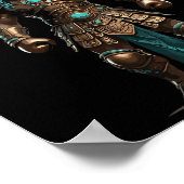 Aztec Warrior Mexican Boxing Pride Poster (Ecke)