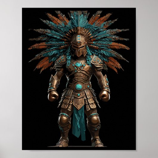 Aztec Warrior Mexican Boxing Pride Poster (Vorne)