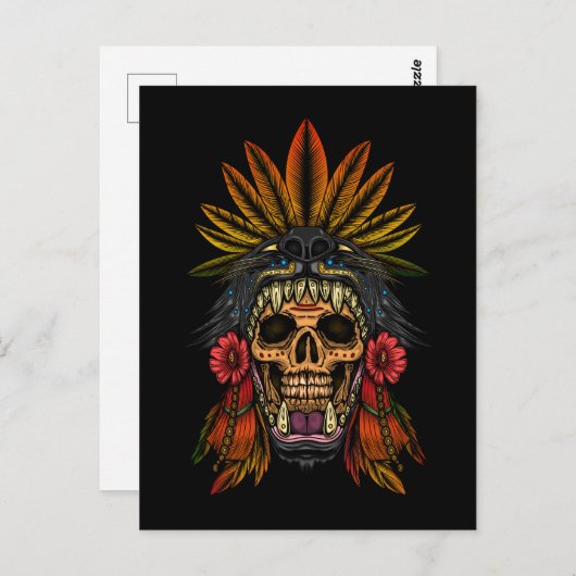 Aztec Warrior Postkarte (Vorne/Hinten)