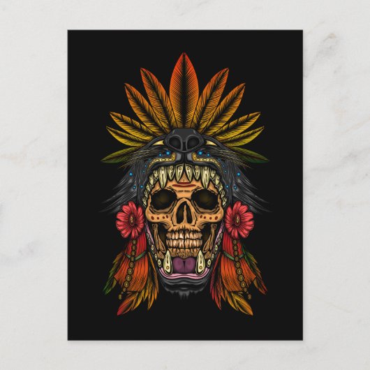 Aztec Warrior Postkarte (Vorderseite)